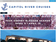 Tablet Screenshot of capitolrivercruises.com